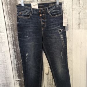 Guess 1981 Skinny High four button , distressed jeans